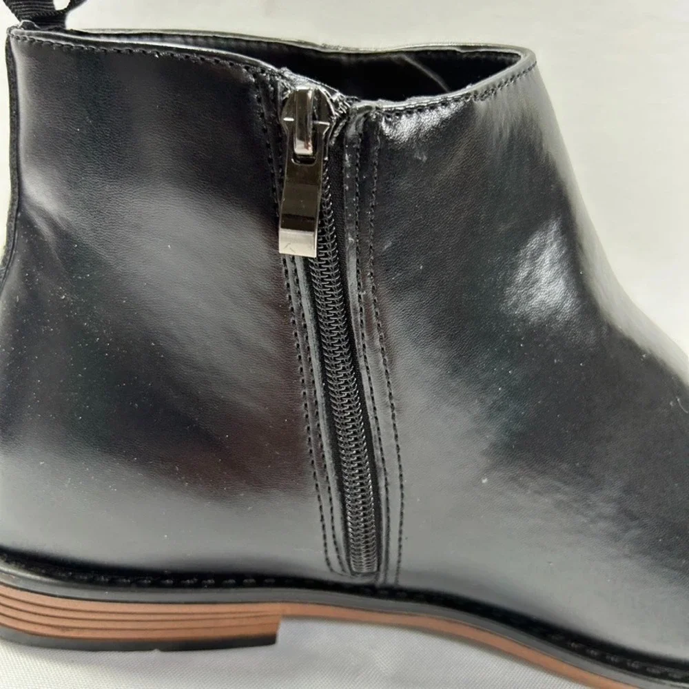 New York & Company‎ Men's David Chelsea Boots Almond Toe Black US 12